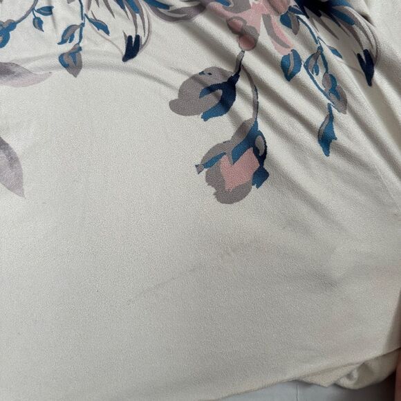 Cloth & Portrait Floral Faux Suede Open Lightweight Waterfall Cardigan - Picture 9 of 10